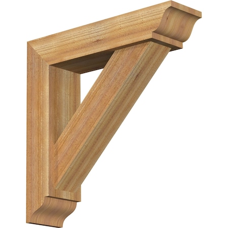 Traditional Traditional Rough Sawn Bracket W/ Offset Brace, Western Red Cedar, 6W X 24D X 24H